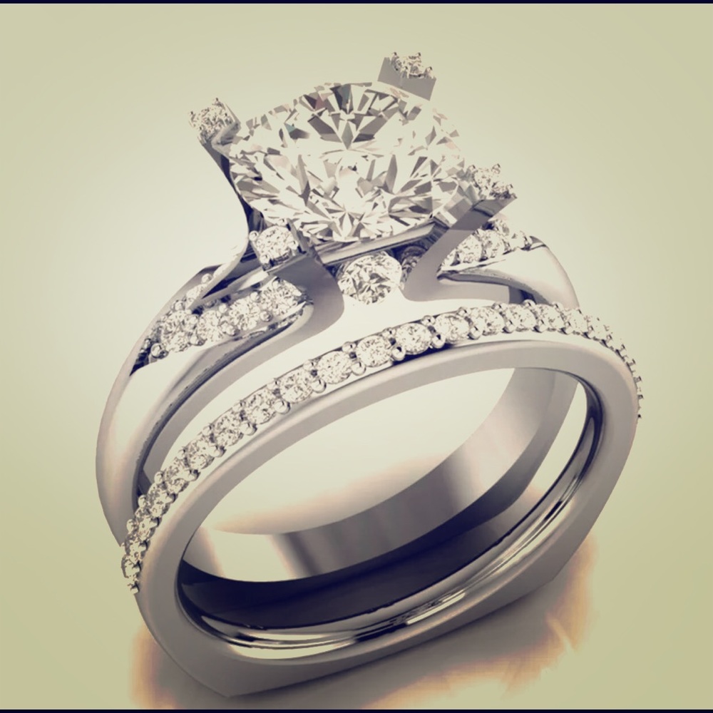 2pcs wedding rings
